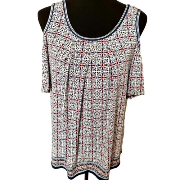 Max Studio Cold Shoulder Top - Picture 1 of 5